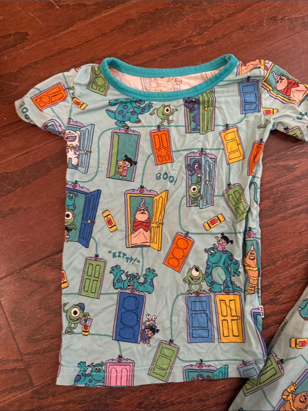 Little Sleepies Monsters Inc Scream Team bamboo pajama set, 2t - Picture 3 of 5